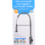 GRIFO MONOMANDO CUELLO FLEXIBLE EXTENSIBLE ACERO INOXIDABLE