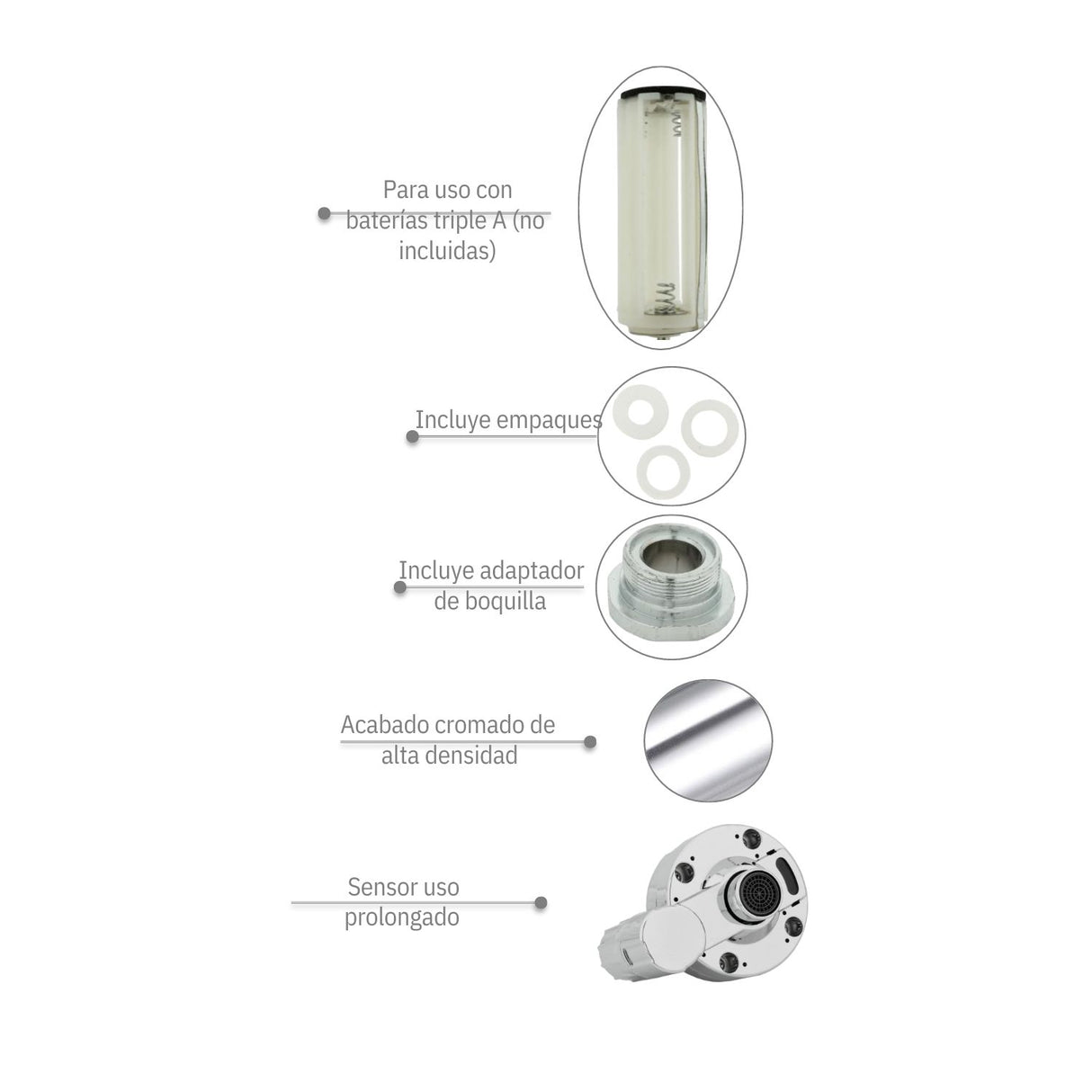 Sensor Para Llave Cromado