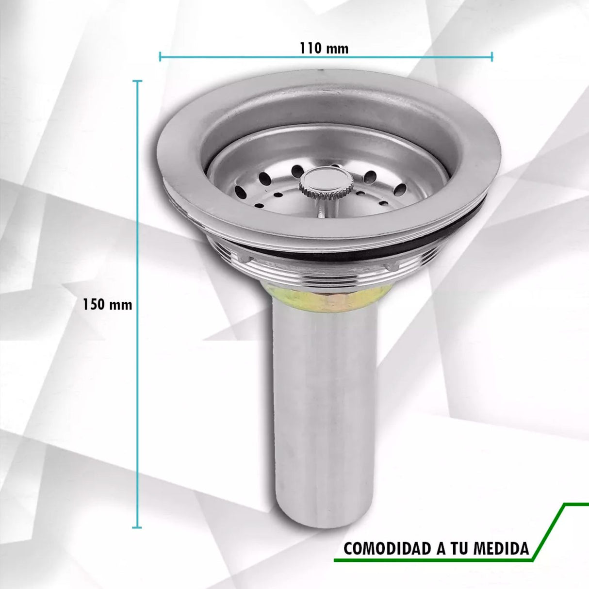 Canastilla Lavaplatos 4" con Recolector Metálico