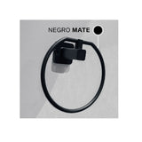 Kit Regadera 20 cm - Juego Accesorios Negro ￼