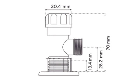 Llave para Lavadora Metálica Cromada